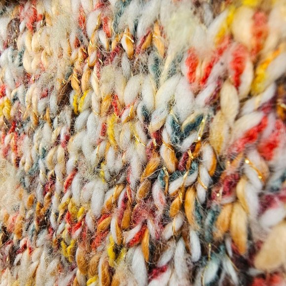 Maurices Cardigan Sweater Womens 1 Multicolor Metallic Thread Wool Blend Sweater - Picture 5 of 11